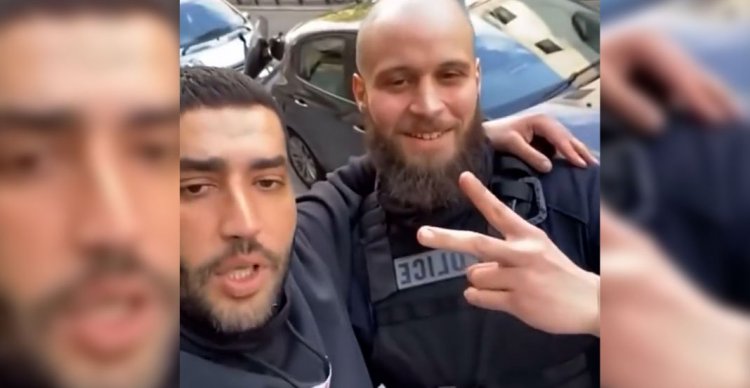 Quand Brulux et Heuss L’Enfoiré posent avec des agents de police ! (Vidéo)