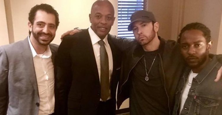 Une collaboration entre Kendrick Lamar, Dr Dre et Eminem en approche ? (Photo)